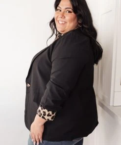 Ave Shops Fierce And Chic Blazer In Black Clothing