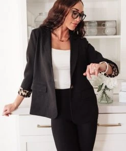 Ave Shops Fierce And Chic Blazer In Black Clothing