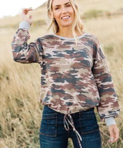 Ave Shops Find Me In The Woods Top Long Sleeve Tops