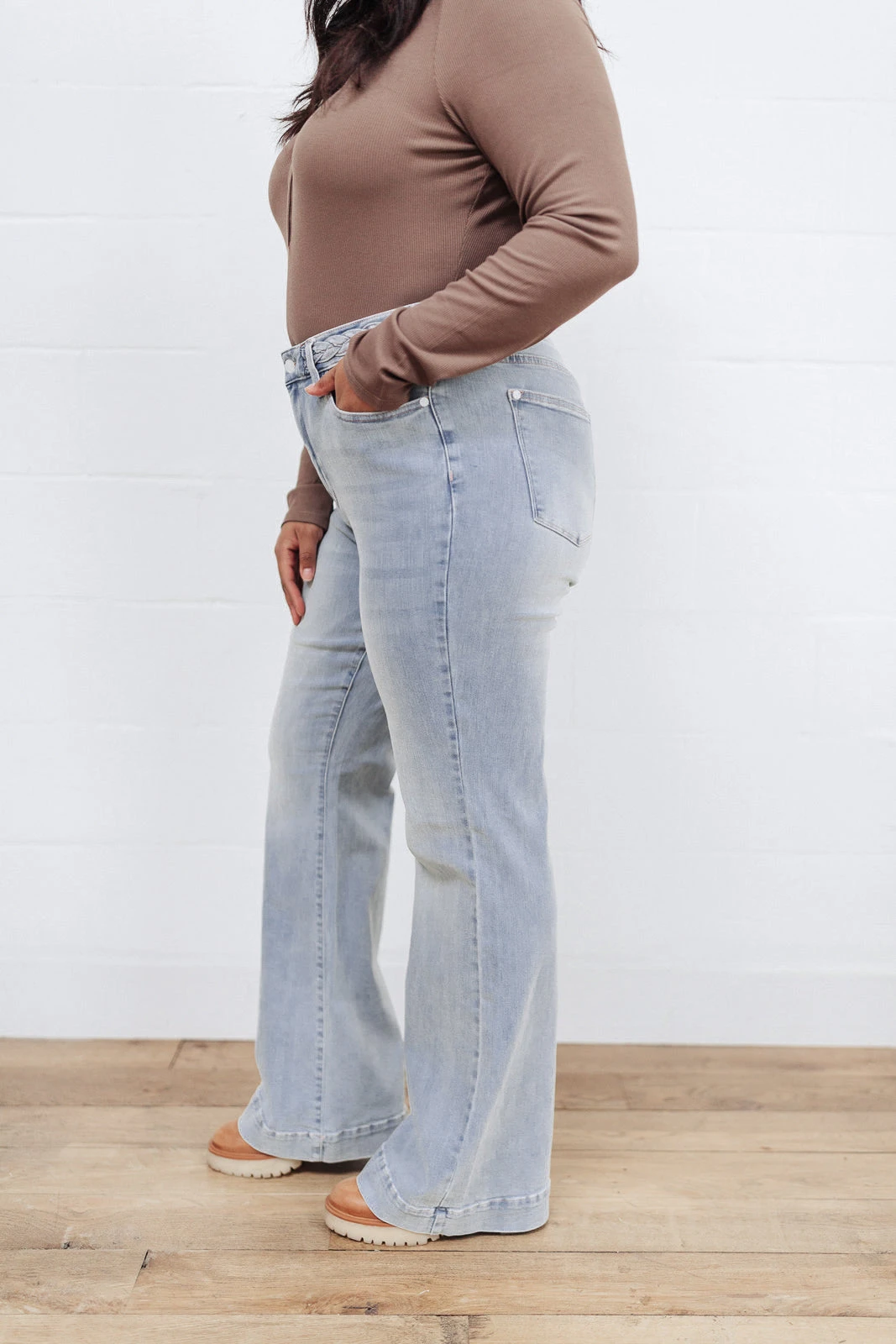 Ave Shops Fiona Hi-Rise Braided Waistband Jeans - Stylish Women's Bottoms & Jeans 10 Ave Shops Bottoms & Jeans Fiona Hi-Rise Braided Waistband Jeans