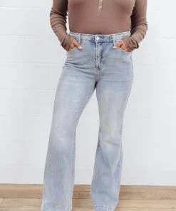 Ave Shops Fiona Hi-Rise Braided Waistband Jeans - Stylish Women's Bottoms & Jeans 45 Ave Shops Bottoms & Jeans Fiona Hi-Rise Braided Waistband Jeans