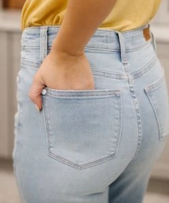 Ave Shops Fiona Hi-Rise Braided Waistband Jeans - Stylish Women's Bottoms & Jeans 37 Ave Shops Bottoms & Jeans Fiona Hi-Rise Braided Waistband Jeans