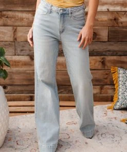 Ave Shops Fiona Hi-Rise Braided Waistband Jeans - Stylish Women's Bottoms & Jeans 60 Ave Shops Bottoms & Jeans Fiona Hi-Rise Braided Waistband Jeans