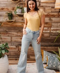 Ave Shops Fiona Hi-Rise Braided Waistband Jeans - Stylish Women's Bottoms & Jeans 61 Ave Shops Bottoms & Jeans Fiona Hi-Rise Braided Waistband Jeans