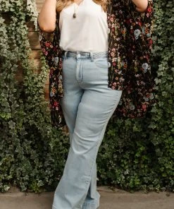 Ave Shops Fiona Hi-Rise Braided Waistband Jeans - Stylish Women's Bottoms & Jeans 52 Ave Shops Bottoms & Jeans Fiona Hi-Rise Braided Waistband Jeans