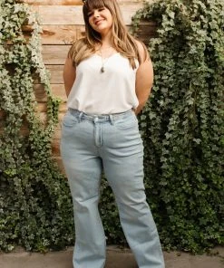 Ave Shops Fiona Hi-Rise Braided Waistband Jeans - Stylish Women's Bottoms & Jeans 54 Ave Shops Bottoms & Jeans Fiona Hi-Rise Braided Waistband Jeans