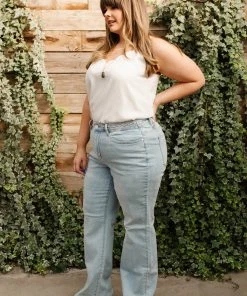 Ave Shops Fiona Hi-Rise Braided Waistband Jeans - Stylish Women's Bottoms & Jeans 57 Ave Shops Bottoms & Jeans Fiona Hi-Rise Braided Waistband Jeans