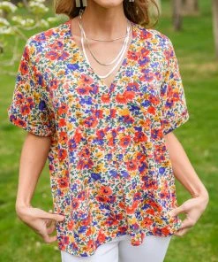 Ave Shops Women's Floral Breeze Short Sleeve Top | Casual Tops & Blouses 16 Ave Shops Clothing Floral Breeze Top