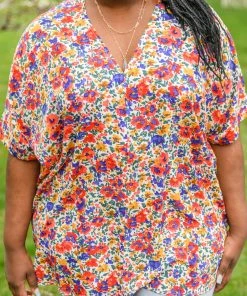 Ave Shops Women's Floral Breeze Short Sleeve Top | Casual Tops & Blouses 15 Ave Shops Clothing Floral Breeze Top