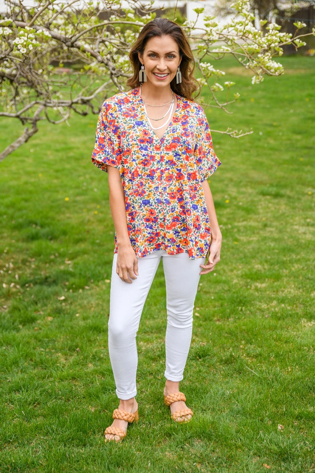 Ave Shops Women's Floral Breeze Short Sleeve Top | Casual Tops & Blouses 4 Ave Shops Clothing Floral Breeze Top