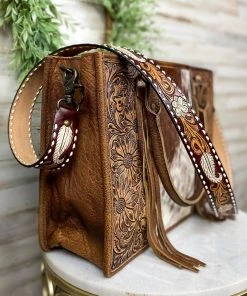 American Darling Floral Feathered Purse Strap Handbags & Wallets