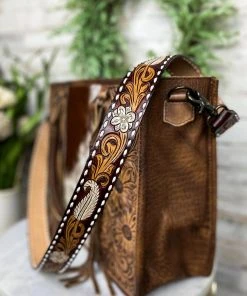 American Darling Floral Feathered Purse Strap Handbags & Wallets