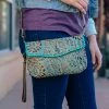 Myra Floral Tooled Patina Wristlet/Crossbody Handbags & Wallets