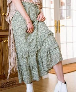 Ave Shops Floral Visons Skirt Bottoms & Jeans