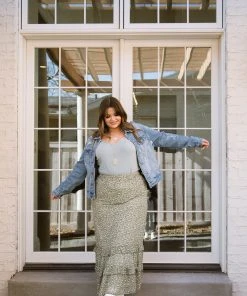 Ave Shops Floral Visons Skirt Bottoms & Jeans