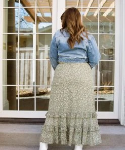 Ave Shops Floral Visons Skirt Bottoms & Jeans