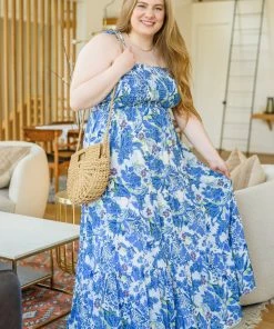 Ave Shops Flower Child Blue Dress