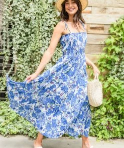 Ave Shops Flower Child Blue Dress