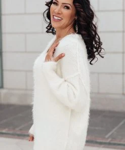 Ave Shops Fuzzy Wuzzy Cream Sweater - Cozy Cardigan for Women 20 Ave Shops Fuzzy Wuzzy Sweater In Cream Clothing