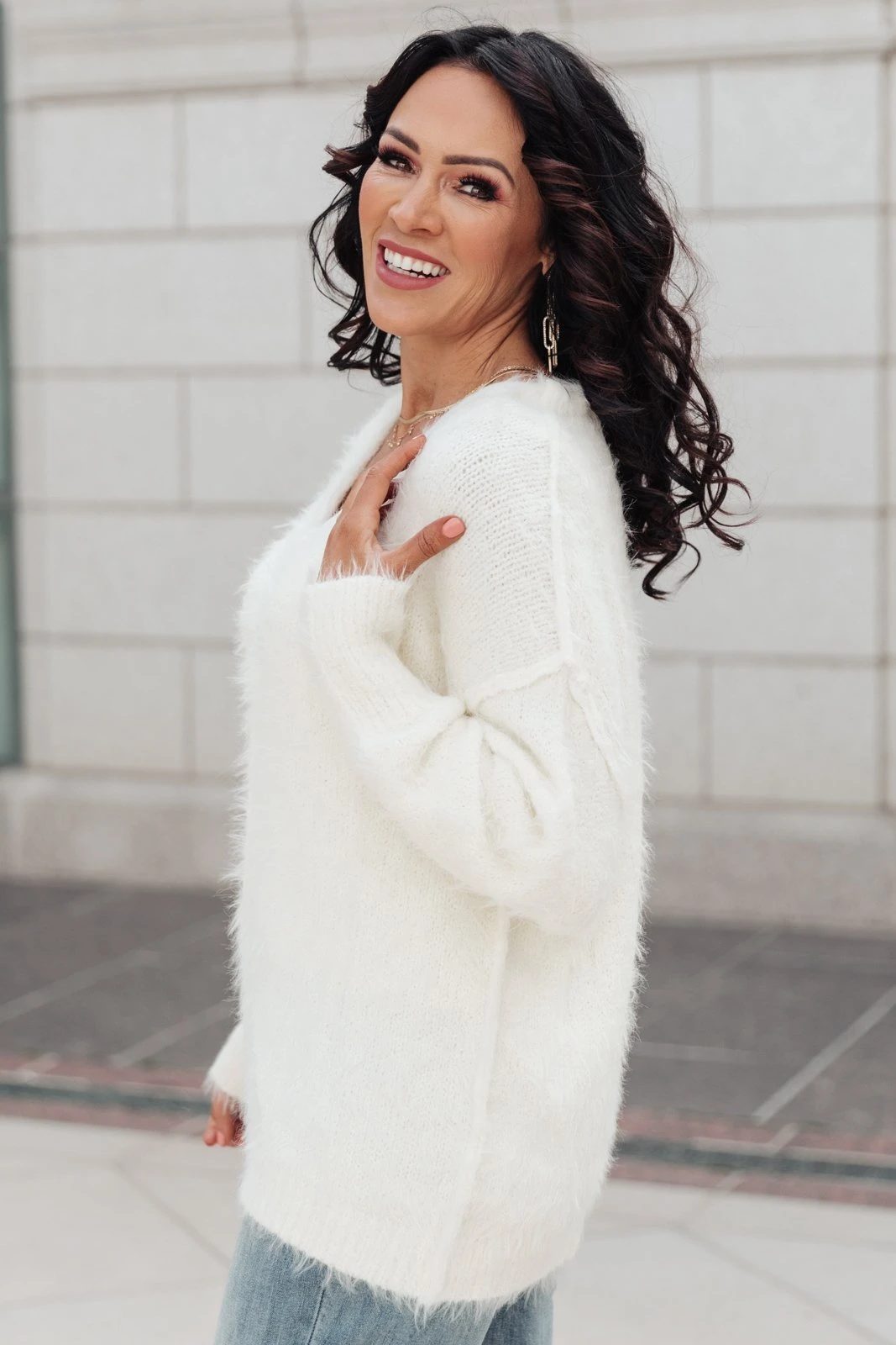 Ave Shops Fuzzy Wuzzy Cream Sweater - Cozy Cardigan for Women 8 Ave Shops Fuzzy Wuzzy Sweater In Cream Clothing