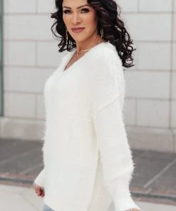 Ave Shops Fuzzy Wuzzy Cream Sweater - Cozy Cardigan for Women 22 Ave Shops Fuzzy Wuzzy Sweater In Cream Clothing