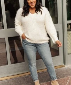 Ave Shops Fuzzy Wuzzy Cream Sweater - Cozy Cardigan for Women 19 Ave Shops Fuzzy Wuzzy Sweater In Cream Clothing