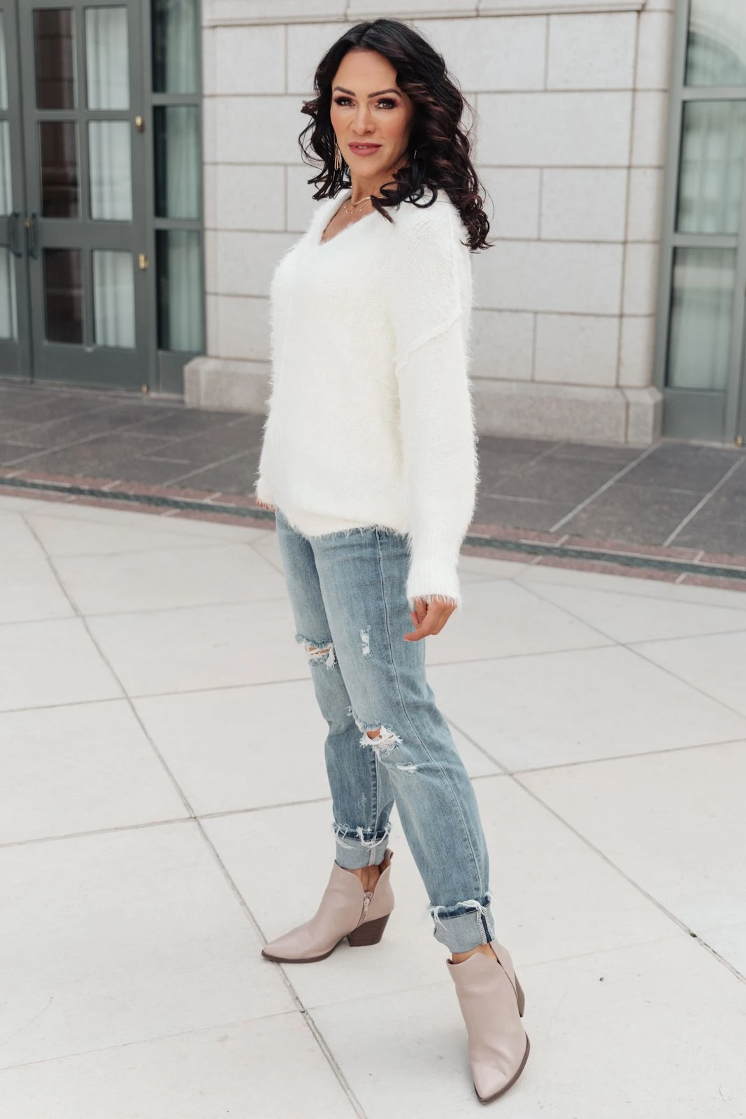 Ave Shops Fuzzy Wuzzy Cream Sweater - Cozy Cardigan for Women 4 Ave Shops Fuzzy Wuzzy Sweater In Cream Clothing