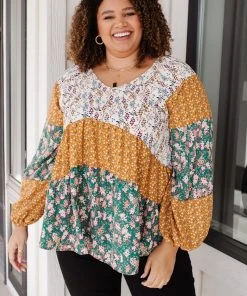 Ave Shops Garden Party Blouse - Elegant Long Sleeve Top for Women 23 Ave Shops Garden Party Blouse Clothing