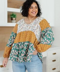 Ave Shops Garden Party Blouse - Elegant Long Sleeve Top for Women 22 Ave Shops Garden Party Blouse Clothing