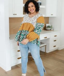 Ave Shops Garden Party Blouse - Elegant Long Sleeve Top for Women 25 Ave Shops Garden Party Blouse Clothing