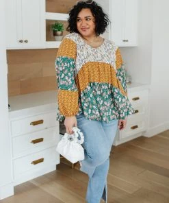 Ave Shops Garden Party Blouse - Elegant Long Sleeve Top for Women 34 Ave Shops Garden Party Blouse Clothing