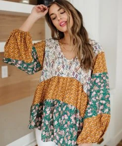 Ave Shops Garden Party Blouse - Elegant Long Sleeve Top for Women 32 Ave Shops Garden Party Blouse Clothing