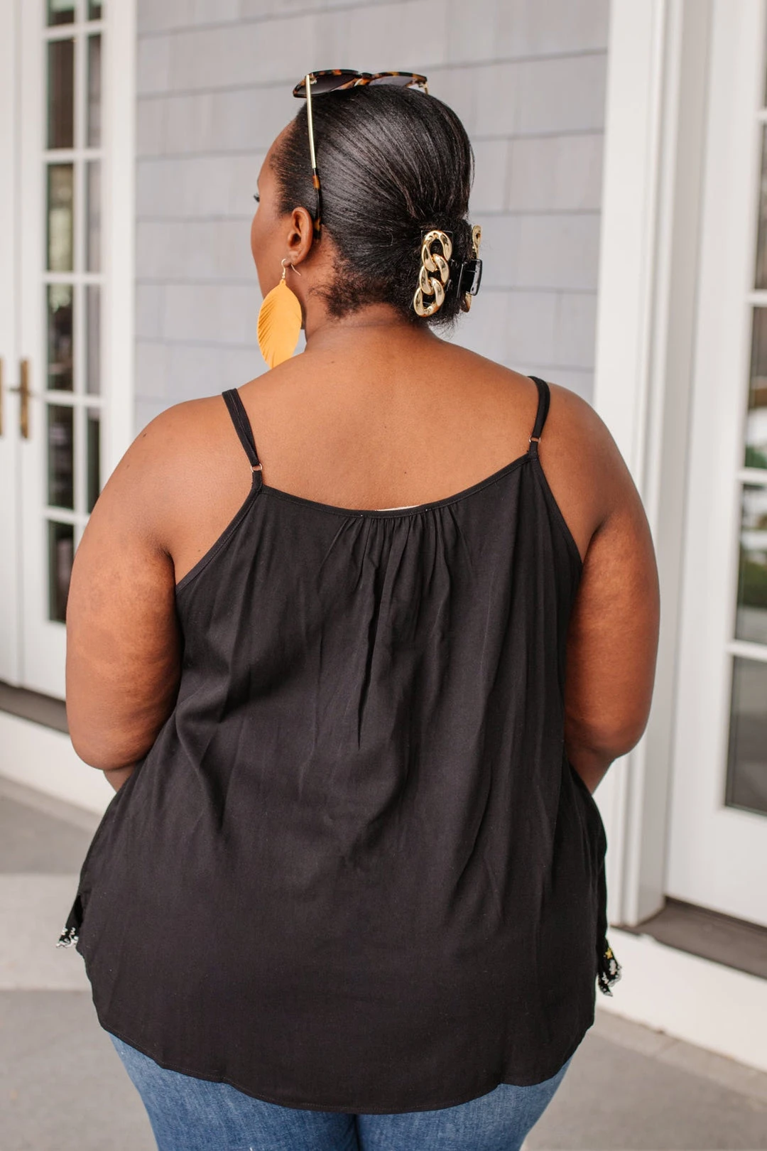 Ave Shops Garden Picnics Embroidered Tank Top - Women's Short Sleeve Blouse 15 Ave Shops Garden Picnics Embroidered Tank Clothing