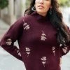Ave Shops Genevieve Embroidered Sweater