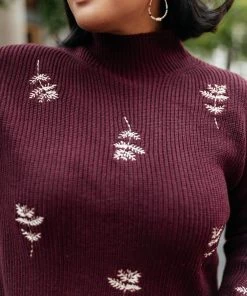 Ave Shops Genevieve Embroidered Sweater