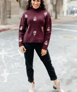 Ave Shops Genevieve Embroidered Sweater