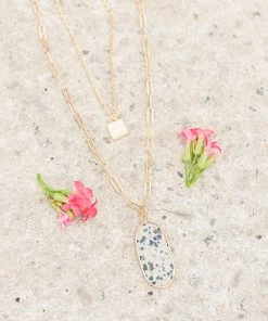 Ave Shops Geometric Natural Stone Necklace New Arrivals