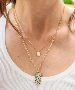 Ave Shops Geometric Natural Stone Necklace New Arrivals