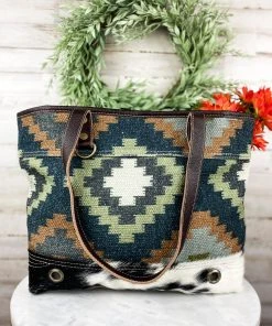 Myra Geometrical Aztec Tote Handbag Handbags & Wallets