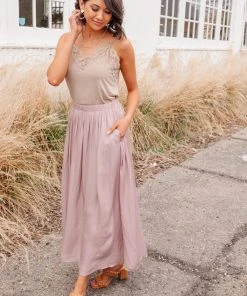 Ave Shops Mauve Get Away Maxi Skirt - Elegant Dresses, Rompers & Jumpsuits 22 Ave Shops Dresses, Rompers, Jumpsuits Get Away Maxi Skirt In Mauve