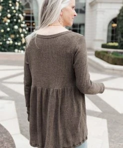 Ave Shops Giddy Up Babydoll Tee In Olive