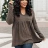 Ave Shops Giddy Up Babydoll Tee In Olive
