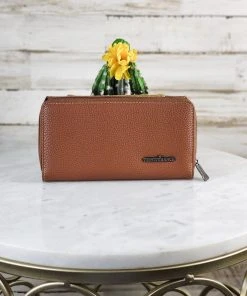 Montana West Wallets & Cardholders Gold Metallic Cowhide Wallet