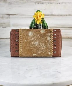 Montana West Wallets & Cardholders Gold Metallic Cowhide Wallet