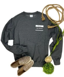The Cinchy Cowgirl Grey Hello Tack Hoarder Sweatshirt Clothing