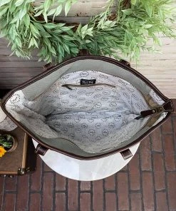 Myra Grey And Brown Aztec Handbag