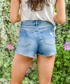 Ave Shops New Arrivals Hallie High Waist Distressed Shorts