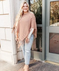 Ave Shops Clothing Hanging For The Weekend Poncho In Mocha