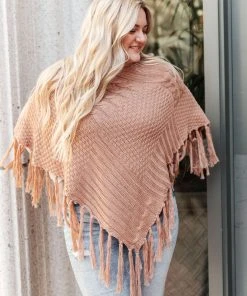 Ave Shops Clothing Hanging For The Weekend Poncho In Mocha