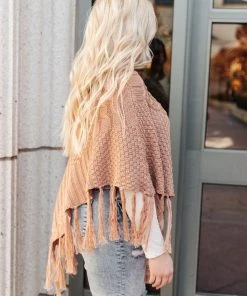 Ave Shops Clothing Hanging For The Weekend Poncho In Mocha